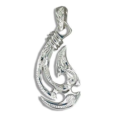 New Mens Hawaiian Fishing Fish Hook Pendant Necklace Steel Jewelry | eBay