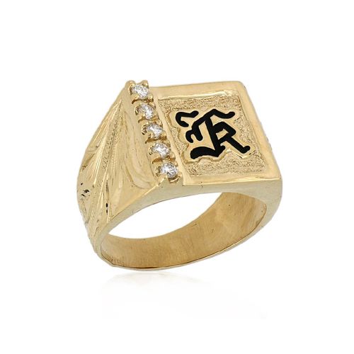 10k Solid Gold Amor Custom Name Ring (Initial Ring) – Her Fashion Muse