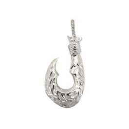 Sterling Silver Hawaiian Koa Wood Fish Hook Fish Wire Earrings