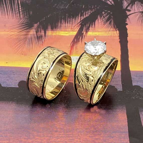 Gold Hawaiian wedding ring